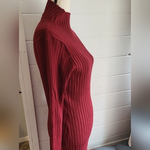 Meroketty Mock Neck Ribbed Stretch Sweater Dress Size XL - Picture 3 of 13